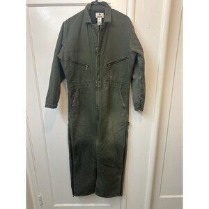 Vintage VF Imagewear Green Cotton Coveralls Zip Front Workwear‎ Jumpsuit Mens M